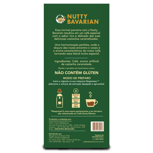 Café Cápsulas Nutty Bavarian c/ 10 Und Nespresso