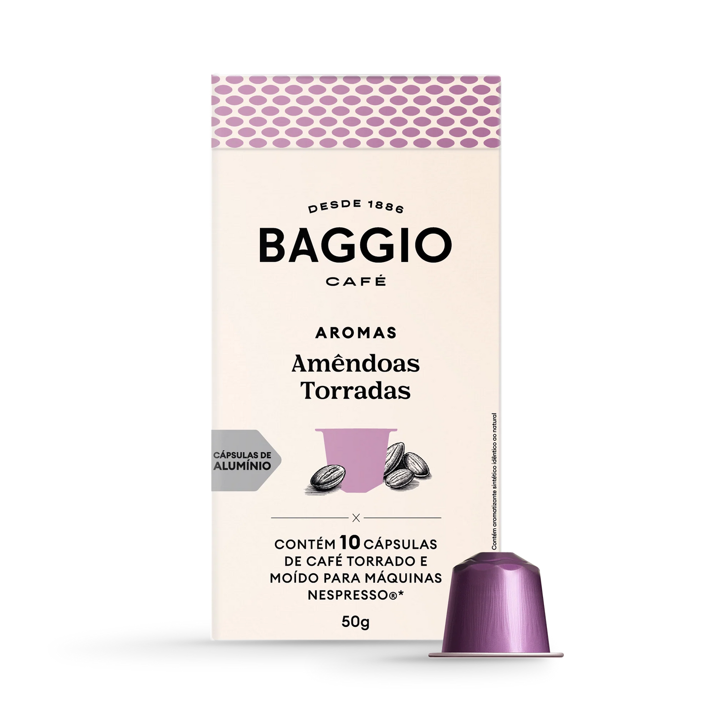 Baggio Aromas Amêndoas Torradas - 10 Cápsulas p/ Nespresso*